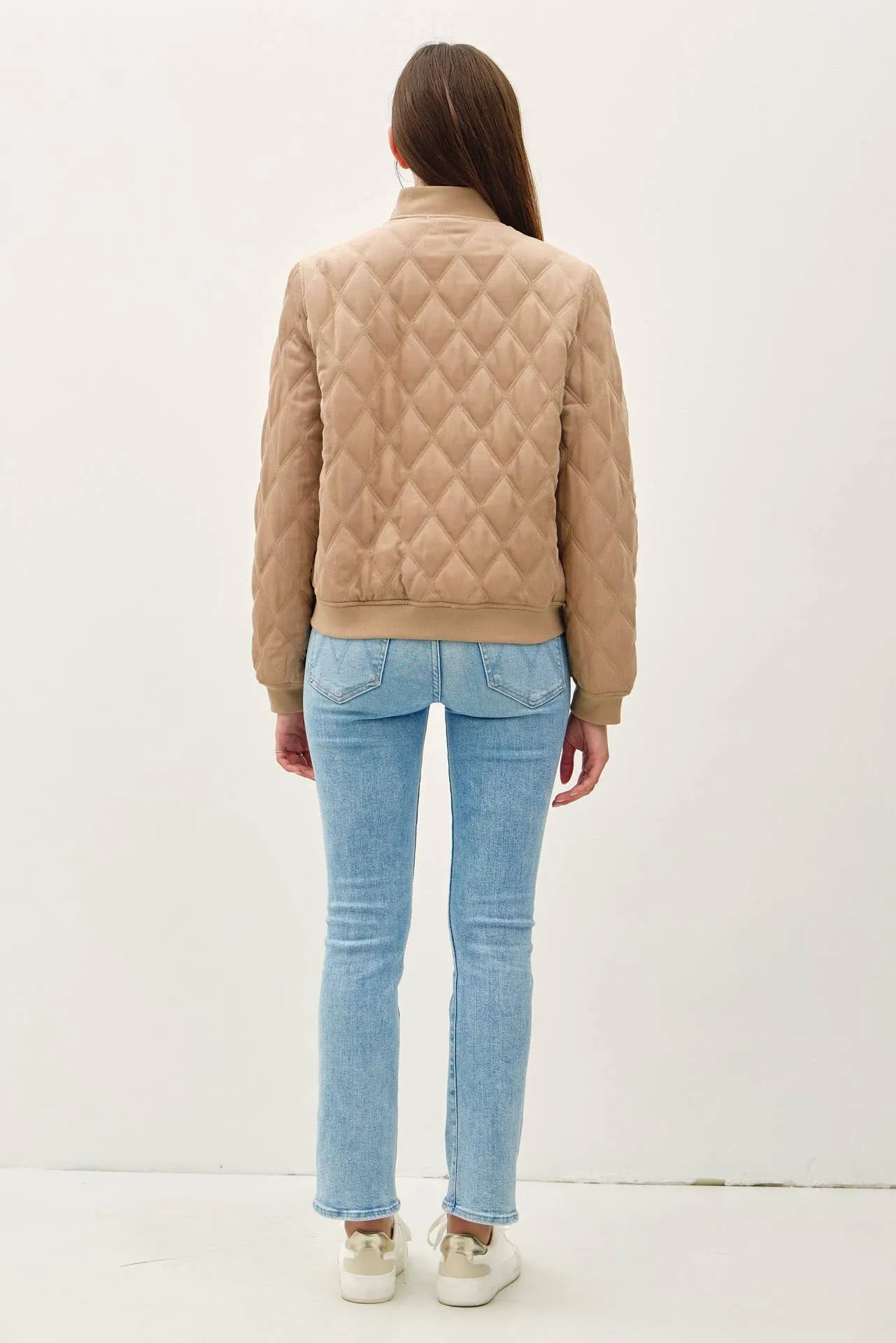 Diamond Quilted Bomber