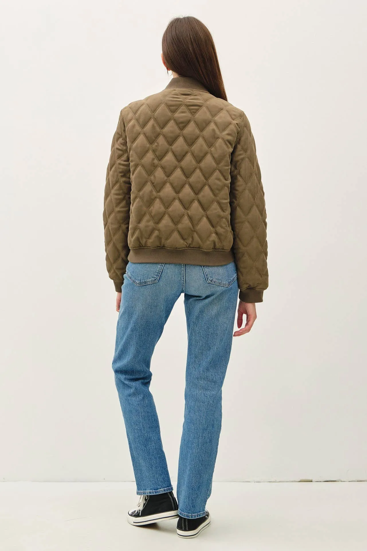 Diamond Quilted Bomber