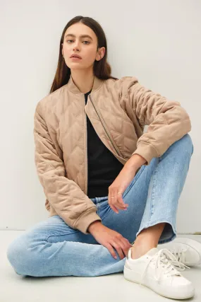 Diamond Quilted Bomber