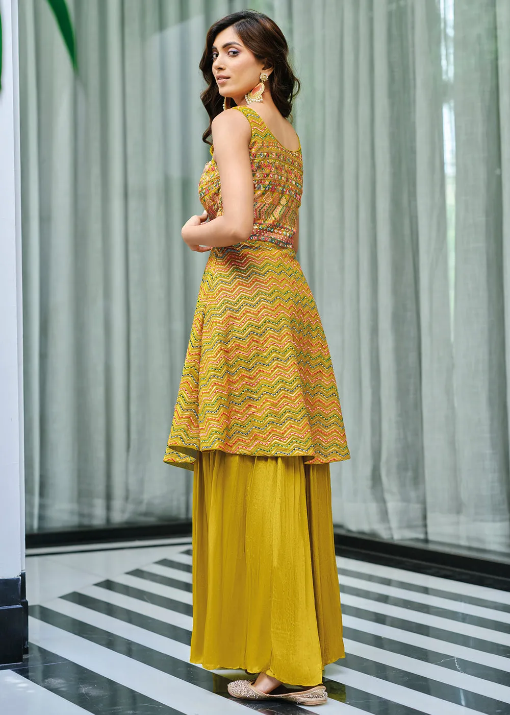 Divine Yellow Party Festive Palazzo Salwar Suit