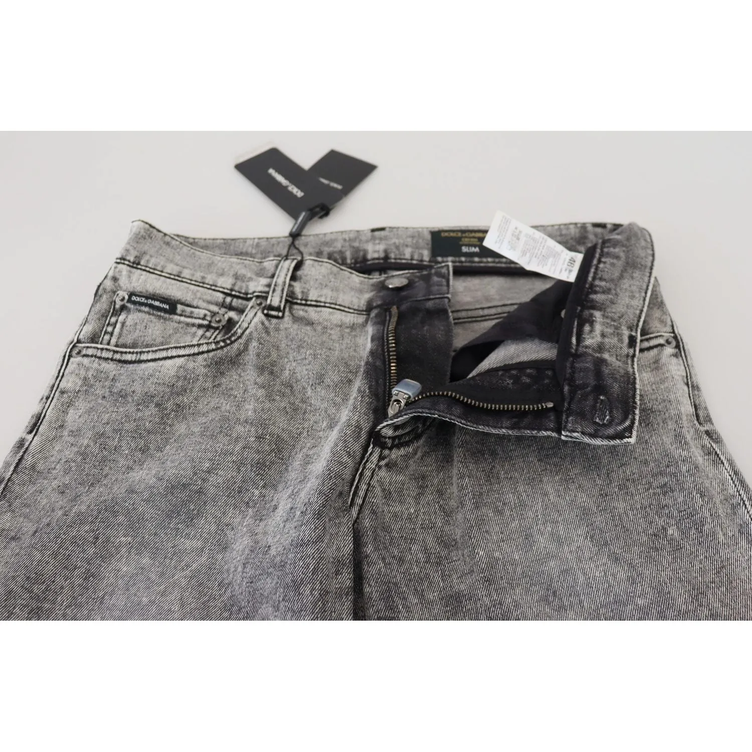 Dolce & Gabbana Chic Slim Fit Gray Denim