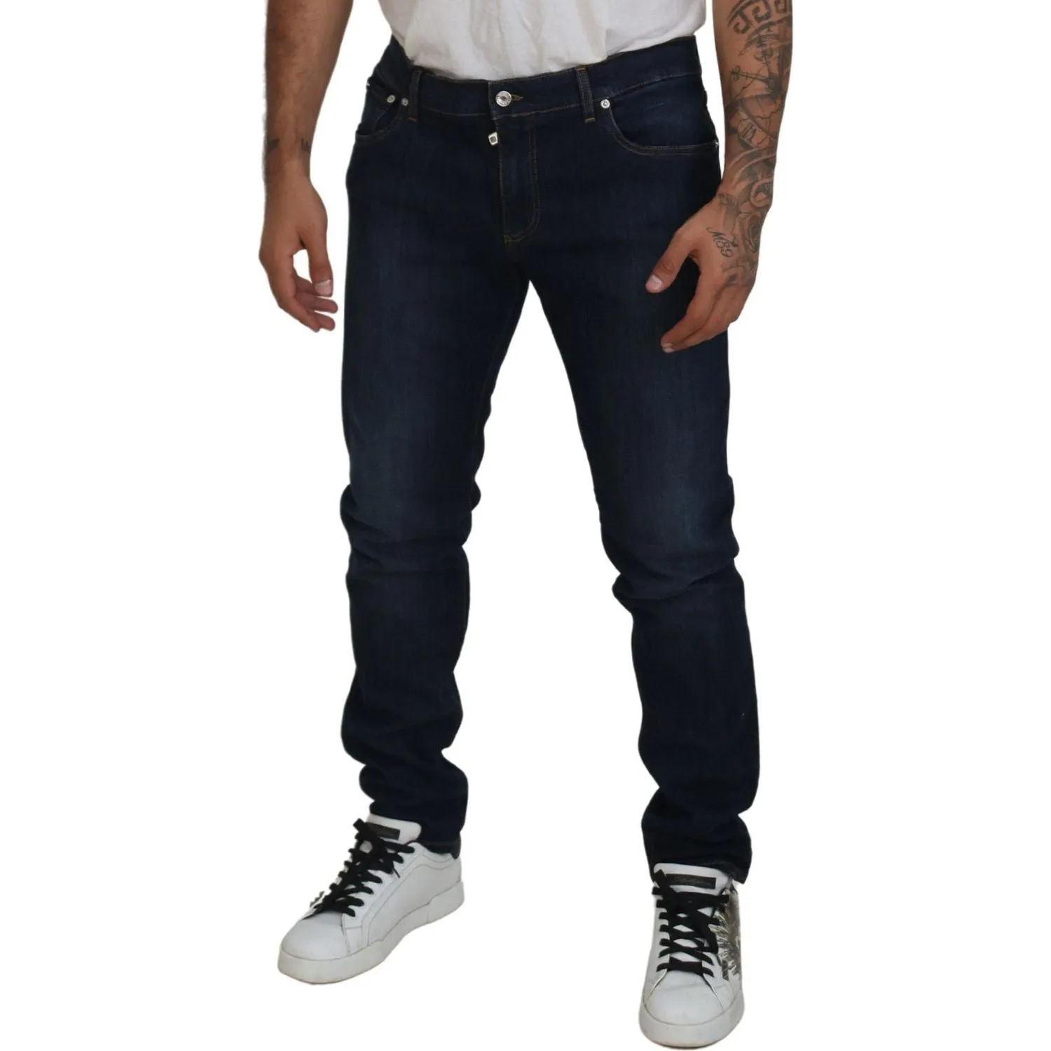 Dolce & Gabbana Sleek Skinny Jeans in Dark Blue