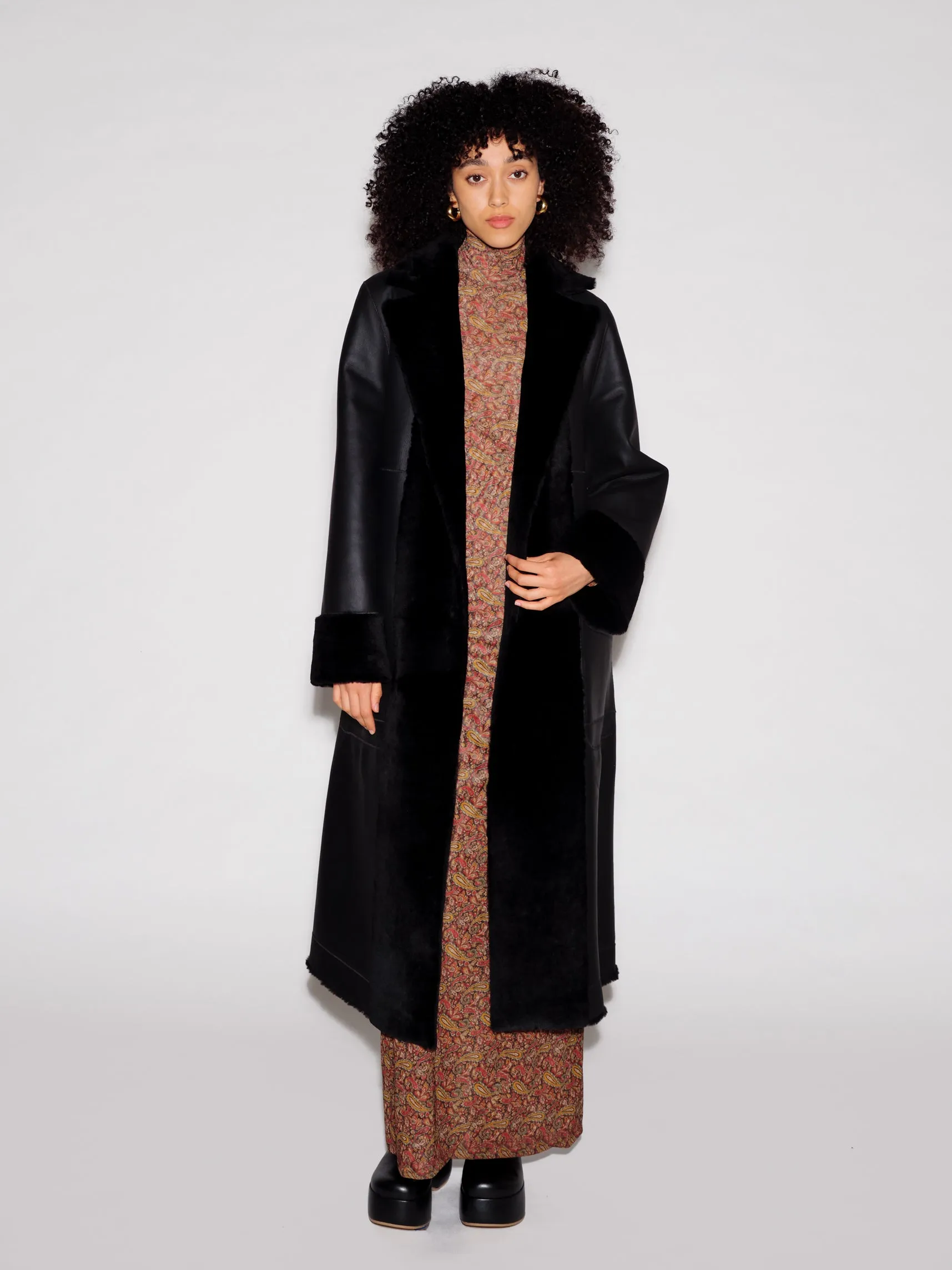 DOUBLE BREASTED MAXI COAT