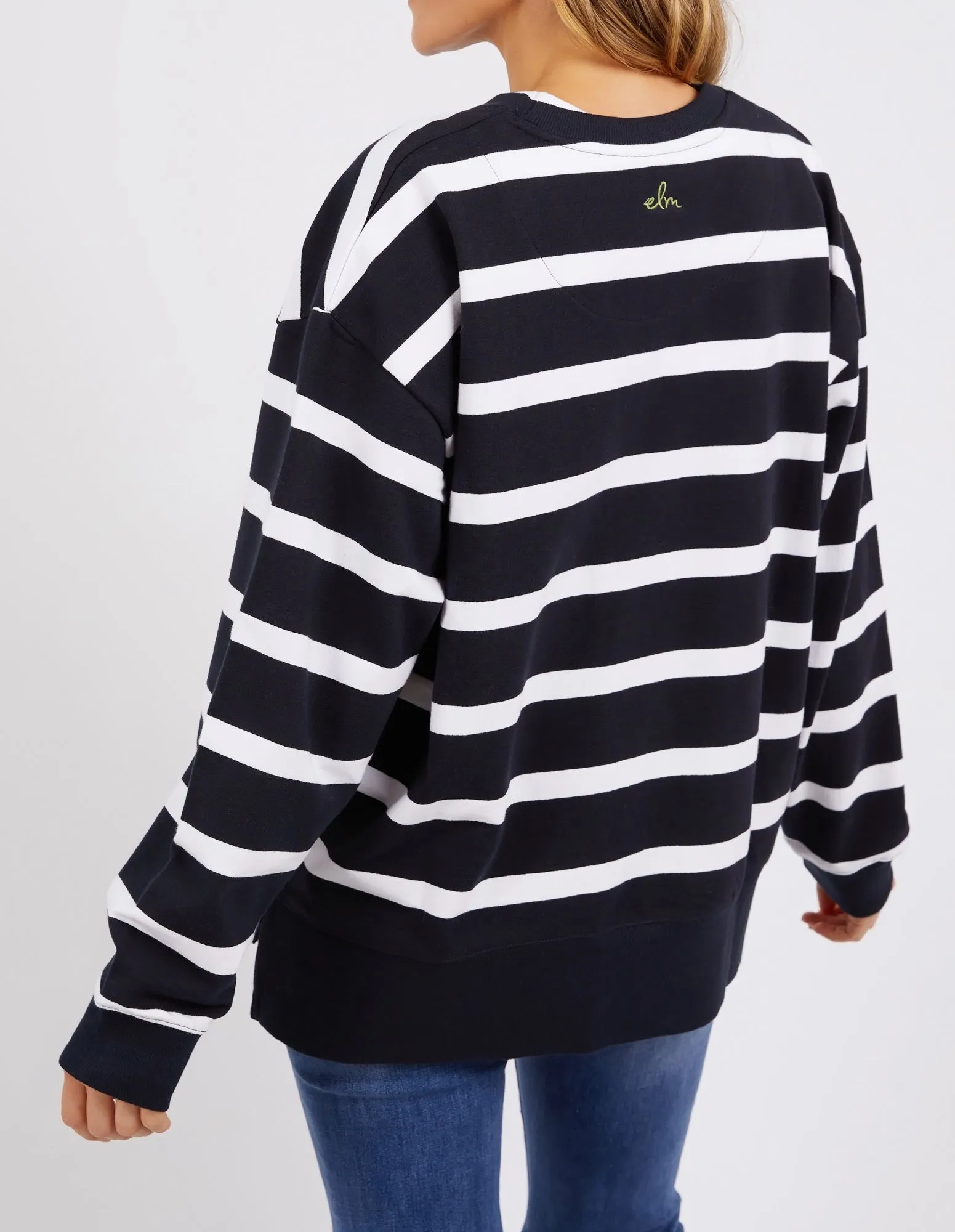 Elm Starry Vee Fleece Navy Stripe