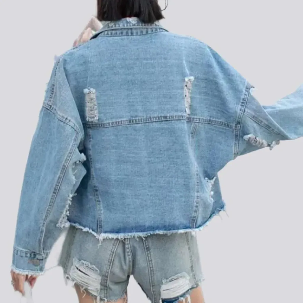 Embellished women's denim jacket