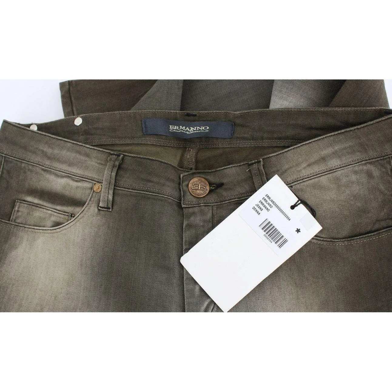 Ermanno Scervino Chic Gray Wash Boyfriend Jeans