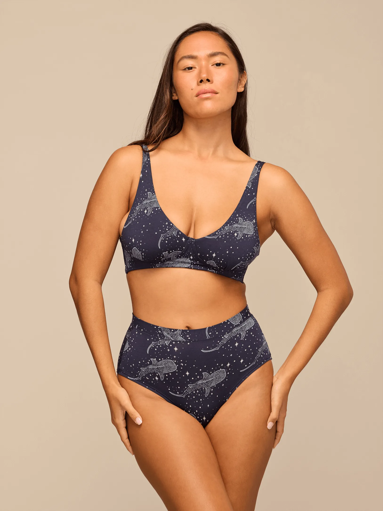 FeelFree High-Waisted Cheeky | Starry Sharks