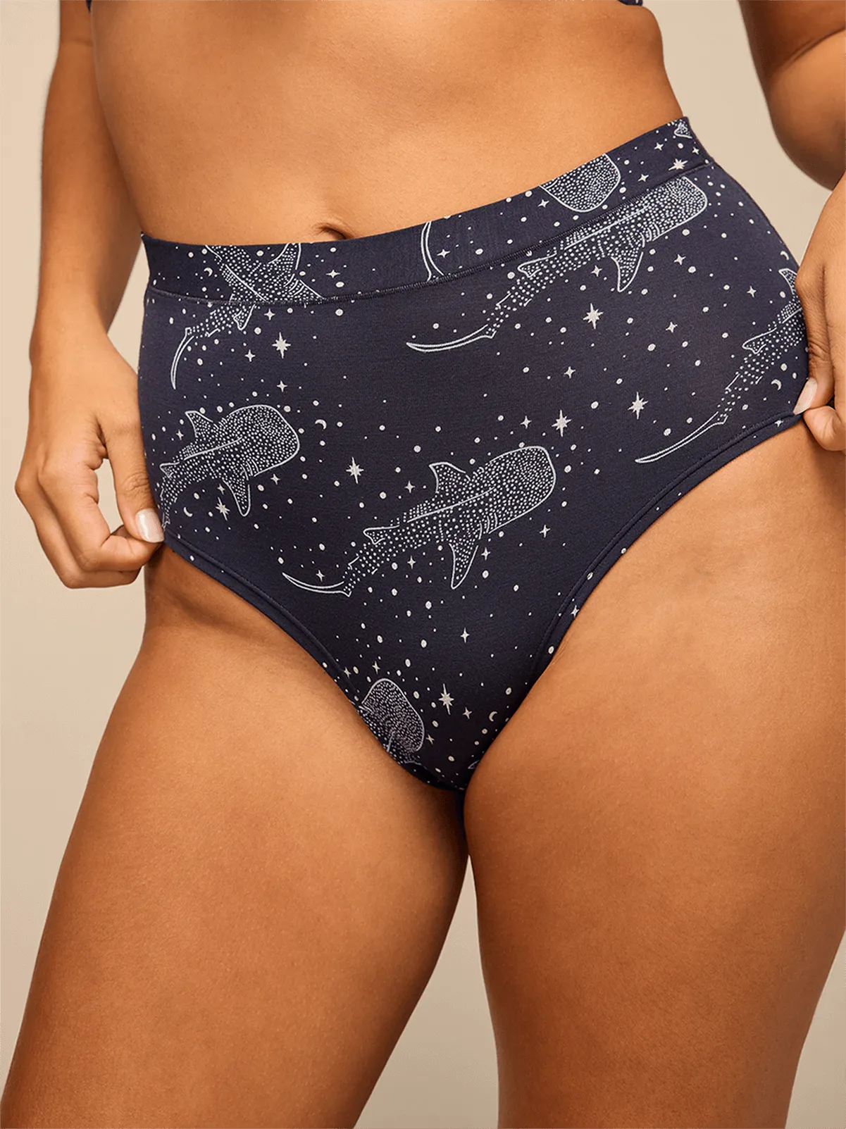 FeelFree High-Waisted Cheeky | Starry Sharks