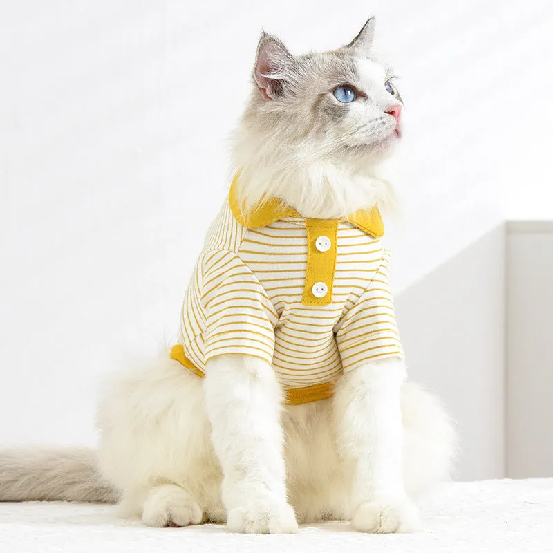 Fir Striped Pet Spring/Summer Dog Clothes Cat Clothing