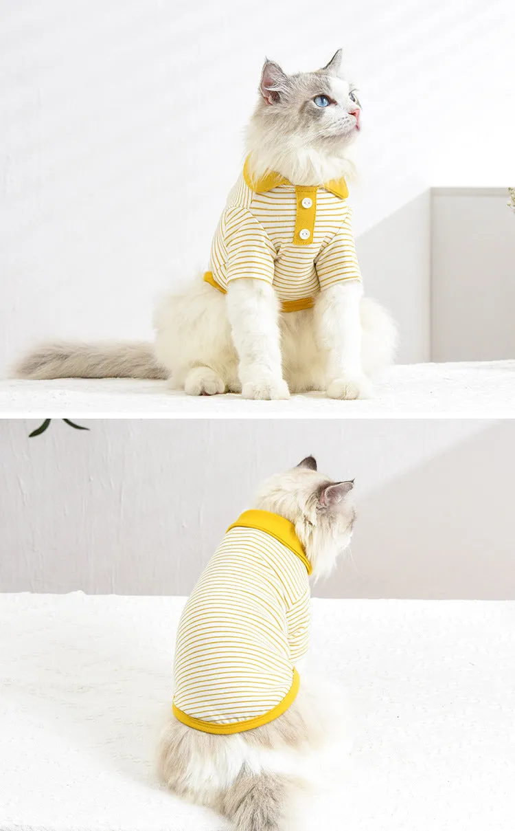 Fir Striped Pet Spring/Summer Dog Clothes Cat Clothing