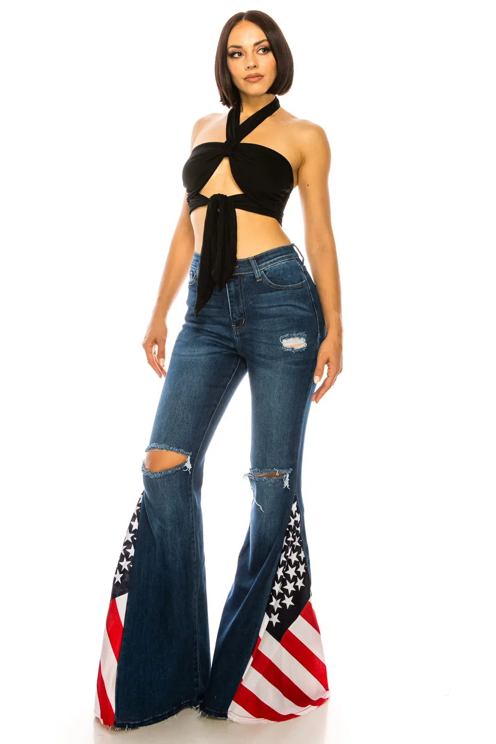 FLAG BELL BOTTOM FLARE PANTS