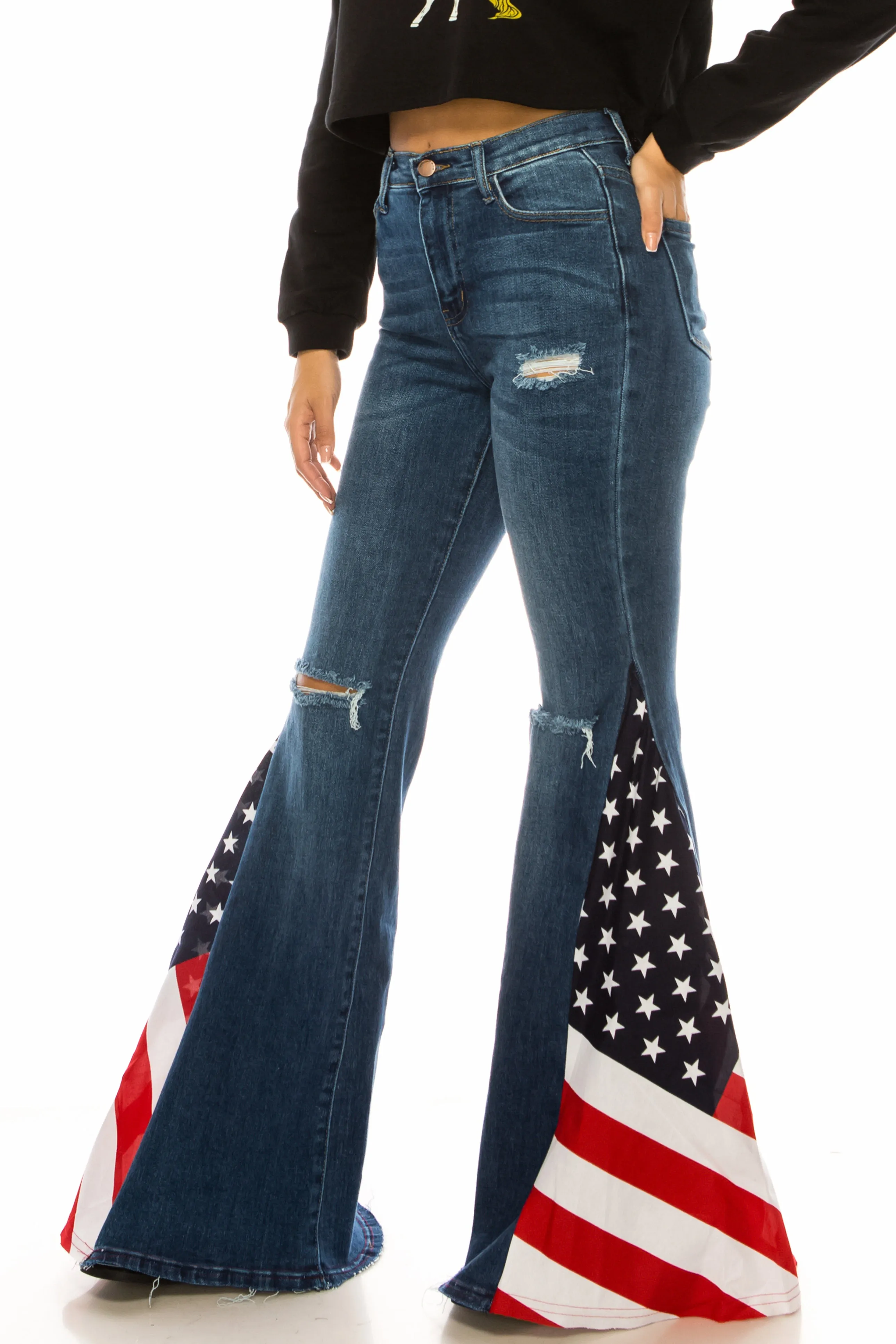 FLAG BELL BOTTOM FLARE PANTS