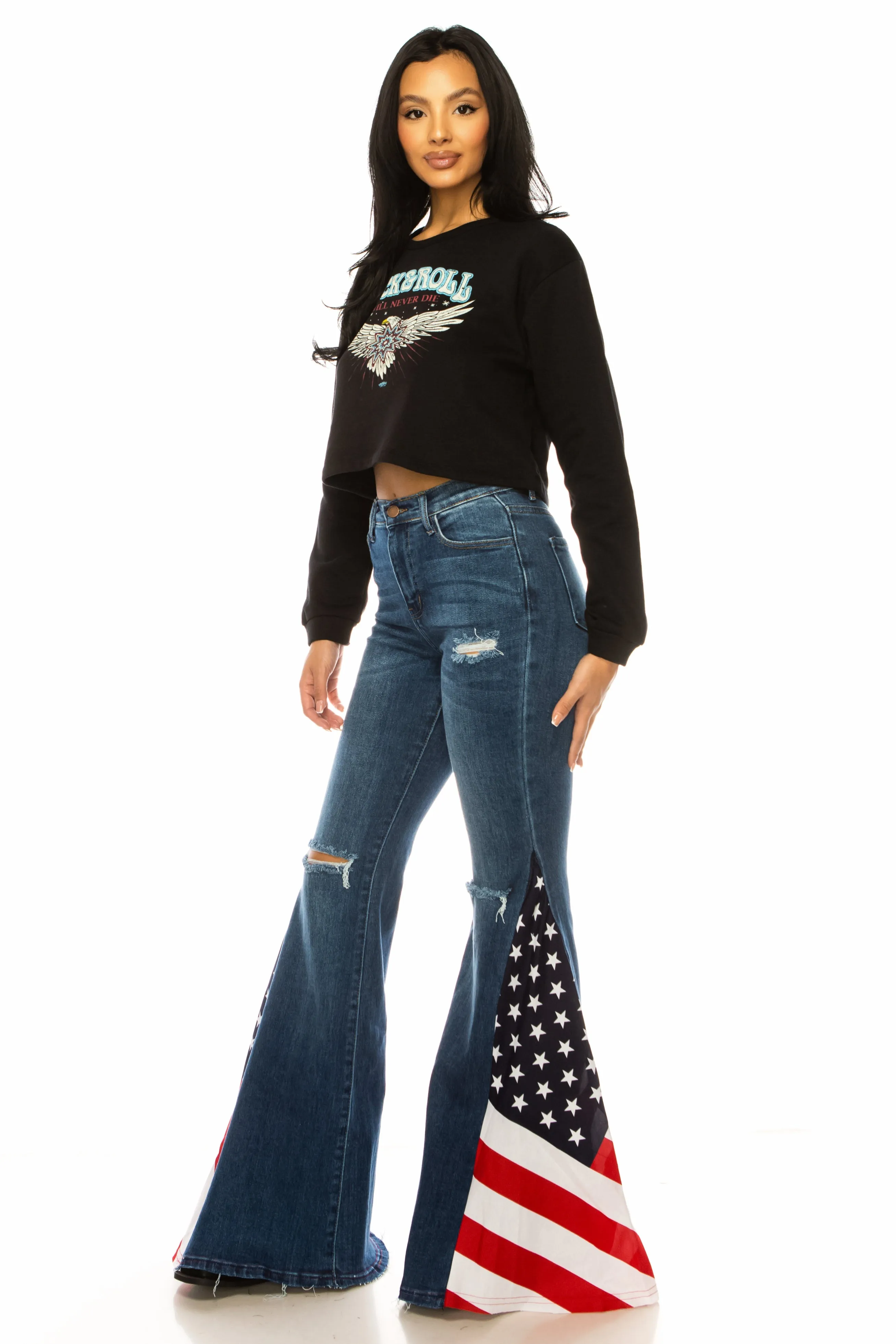 FLAG BELL BOTTOM FLARE PANTS