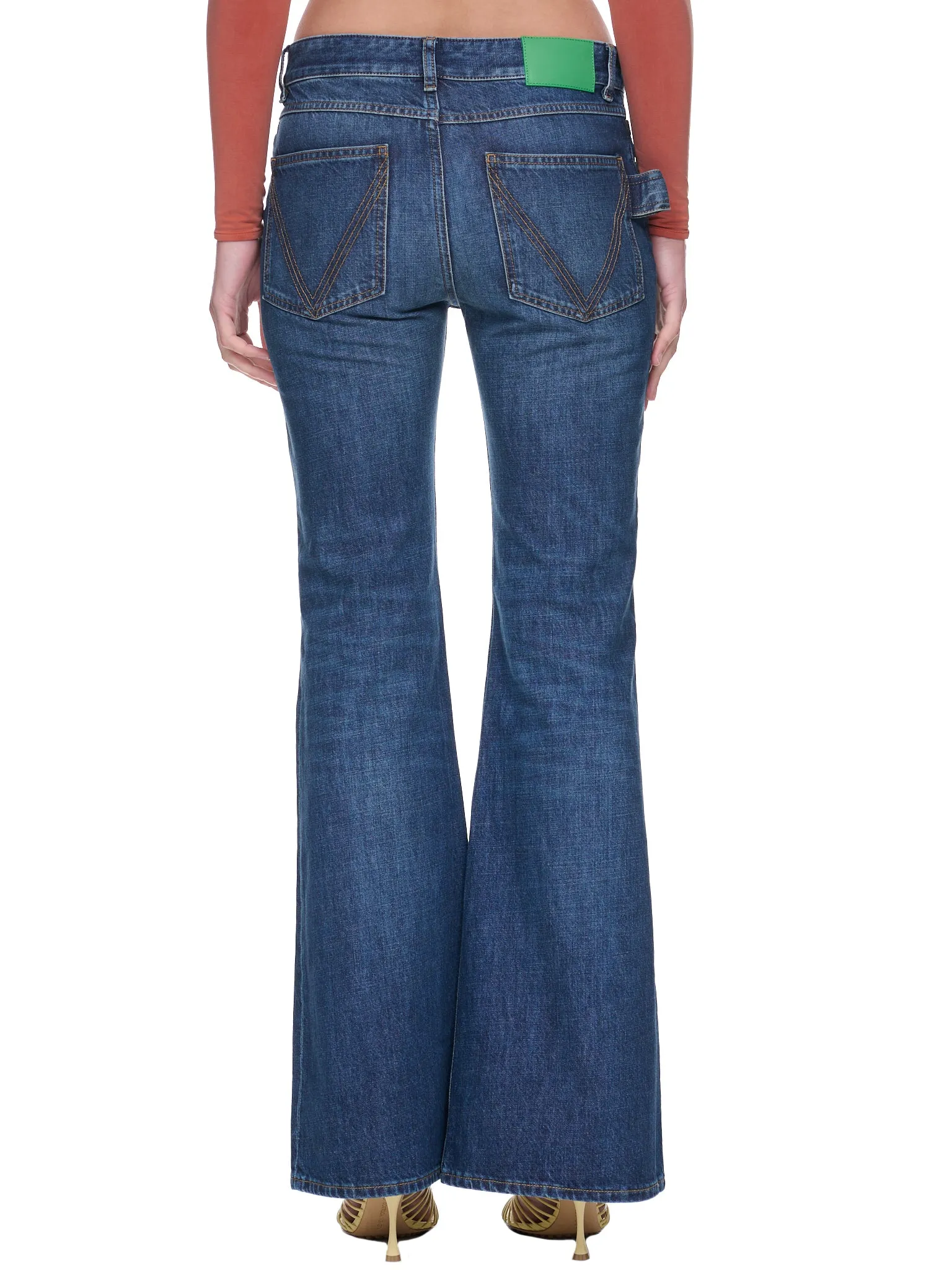 Flared Denim Pants (722517V2EN0-4715-MID-BLUE)