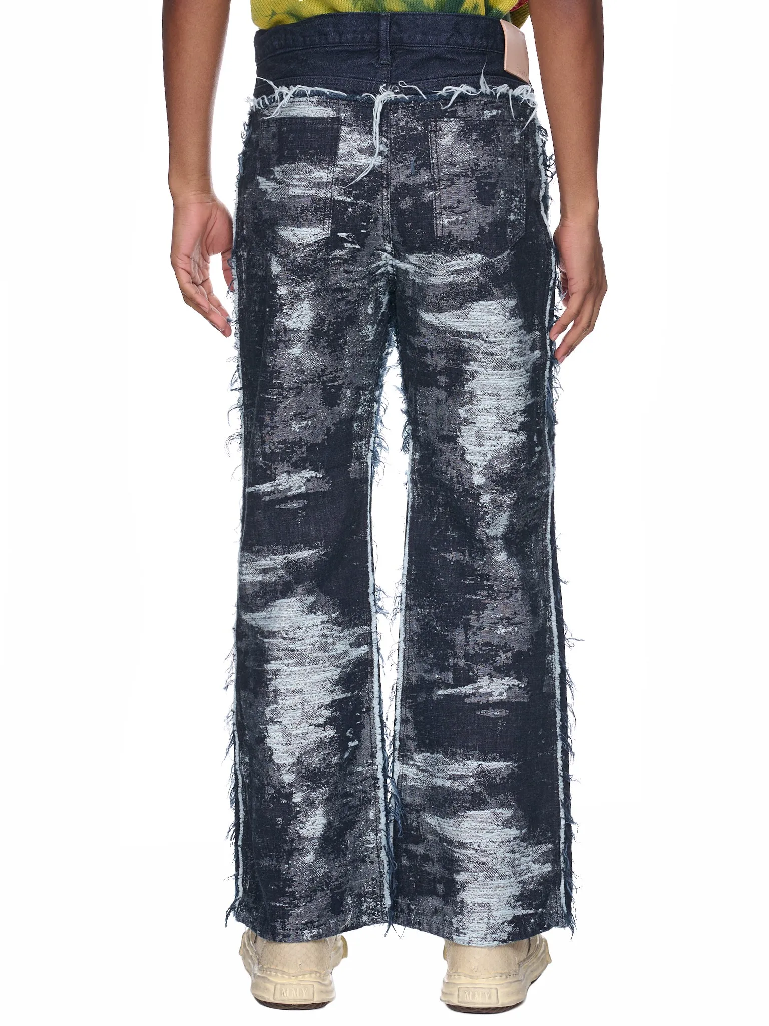 Flared Weaved Denim Pants (PT009-ONE-WASH)