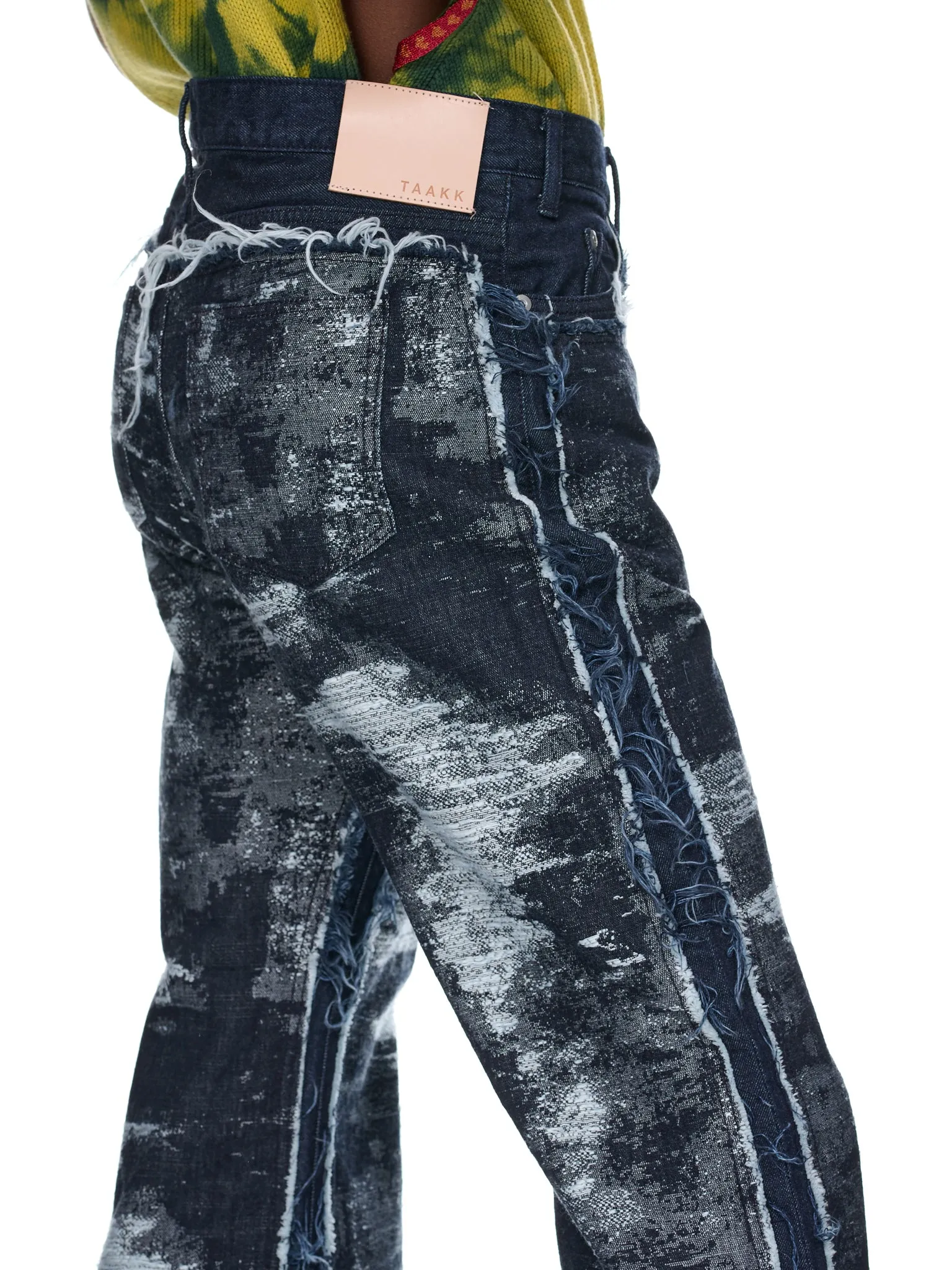 Flared Weaved Denim Pants (PT009-ONE-WASH)