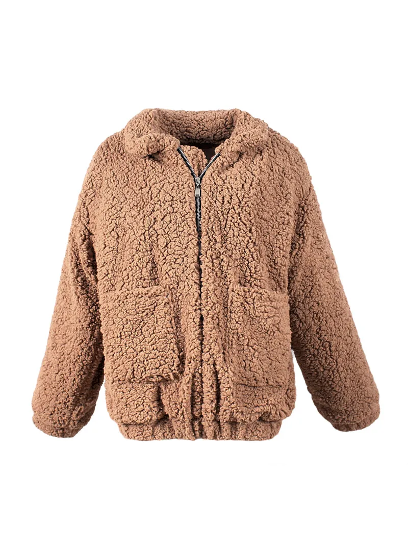 Fluffy Shaggy Faux Fur Warm Winter Coat Cardigan