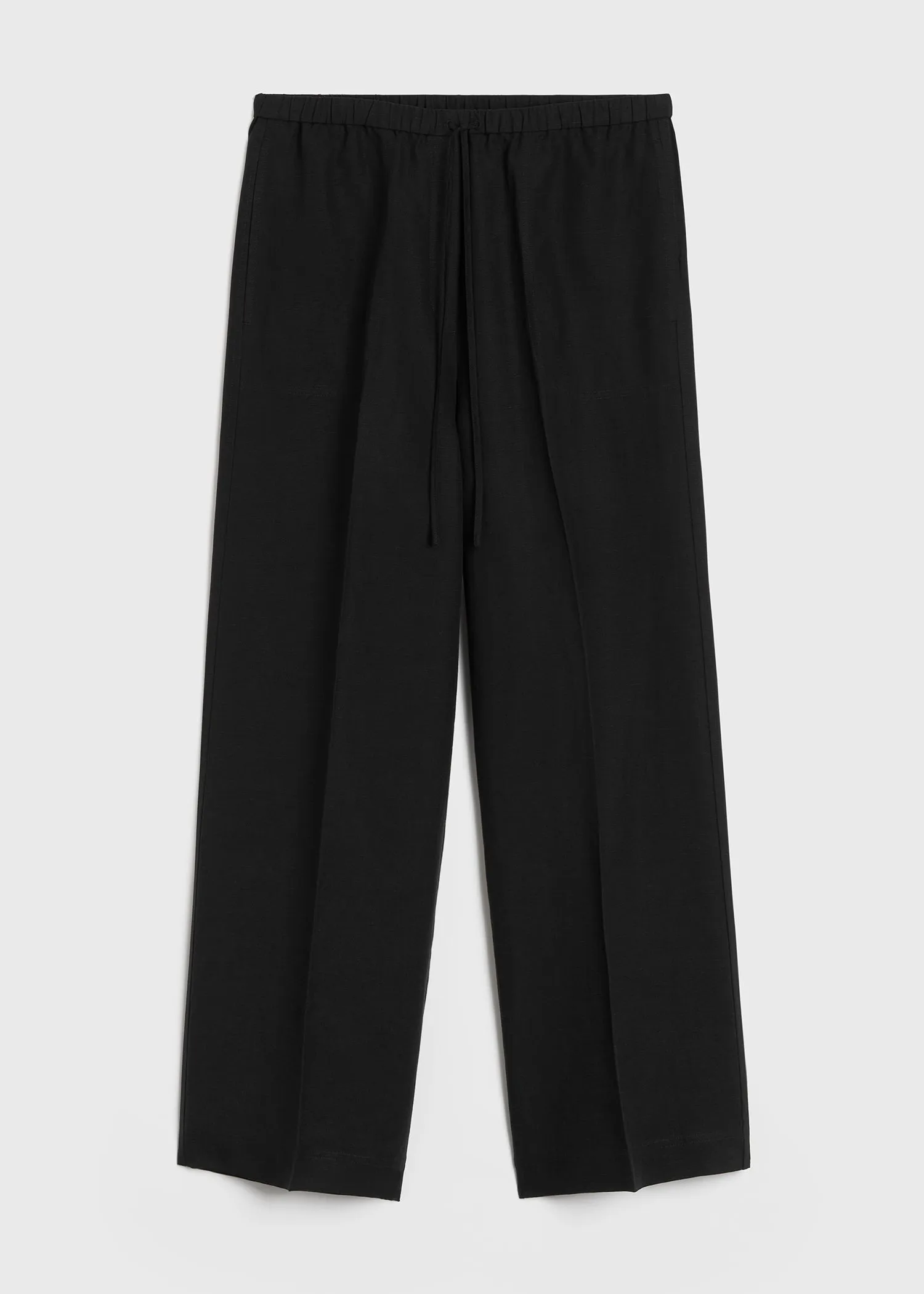 Fluid drawstring trousers black