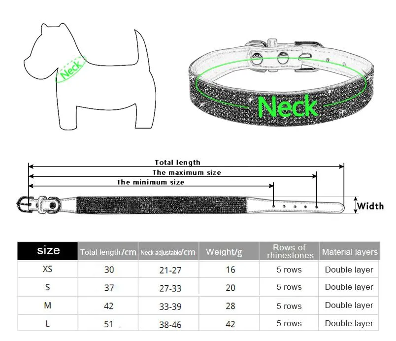 Full Bling Rhinestone Pet Collar