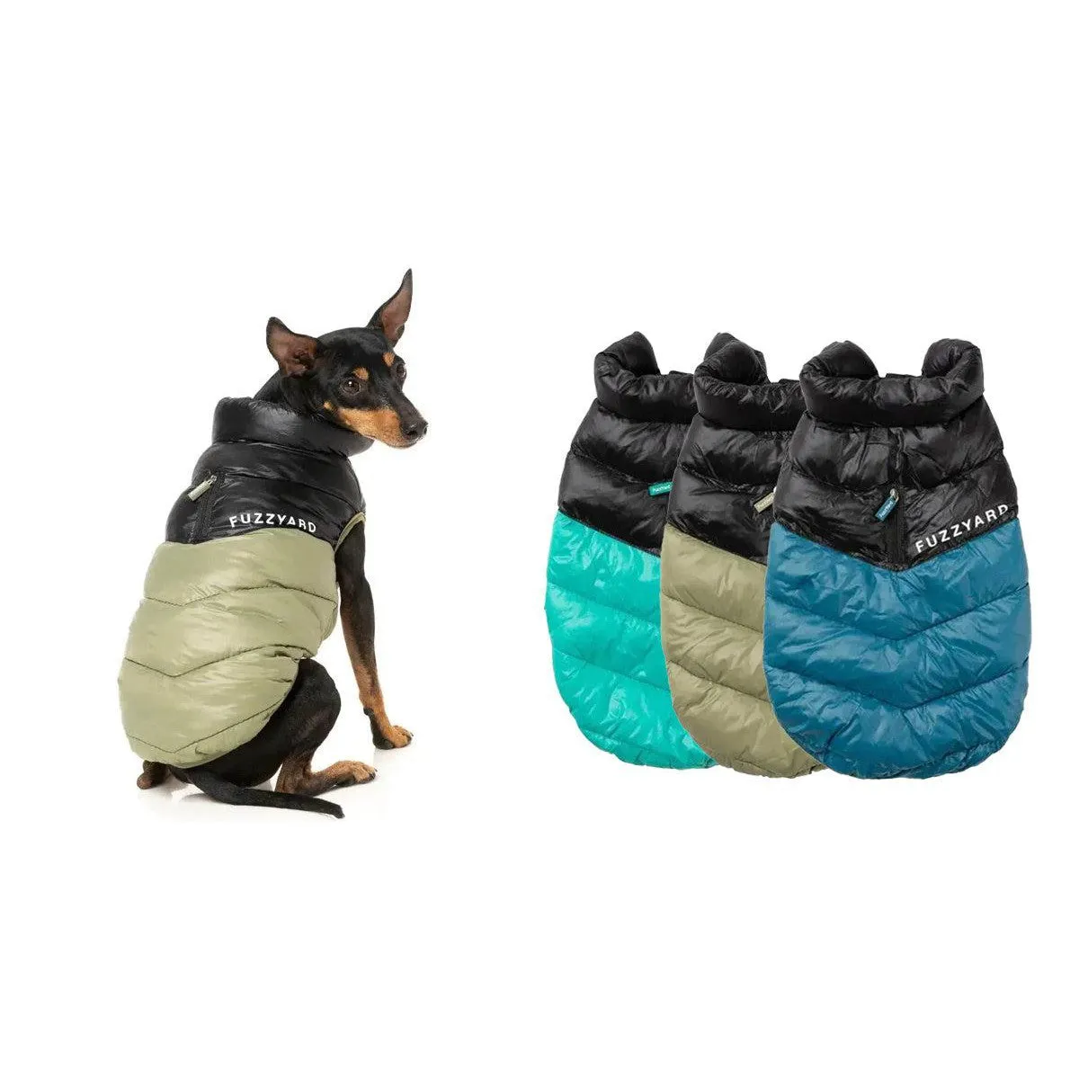 FuzzYard | South Harlem Dog Puffer Jacket - Olive