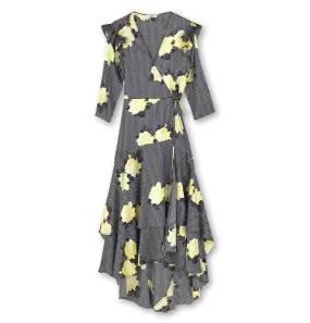 Ganni Calla Silk Wrap Dress