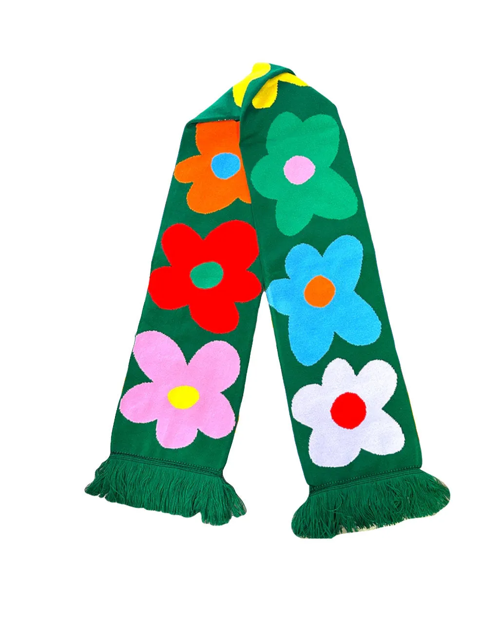 Green Flower Power Scarf