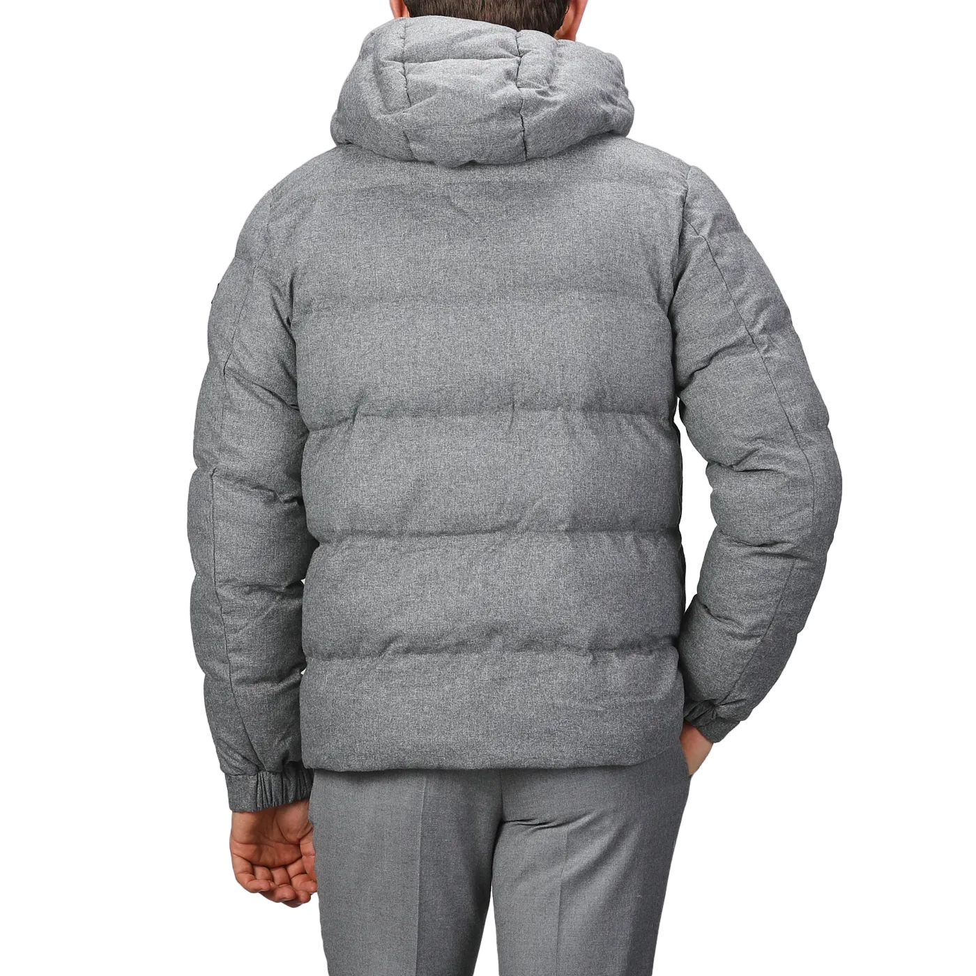 Grey Melange Technical Padded Maier Jacket