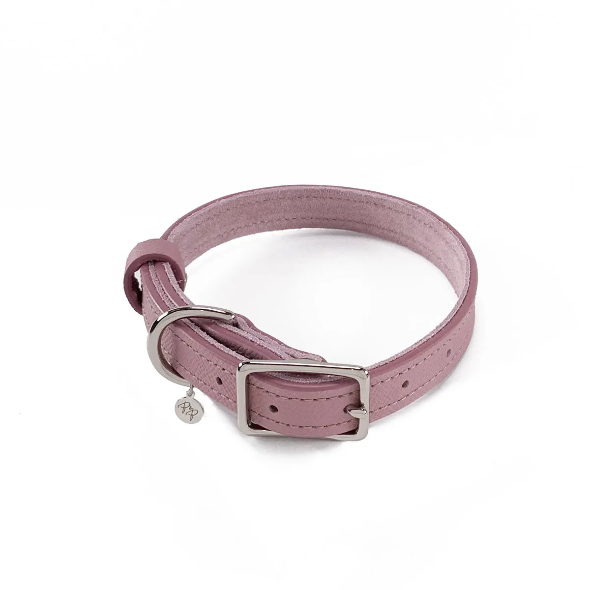 Hadley Classic Leather Dog Collar Woodrose