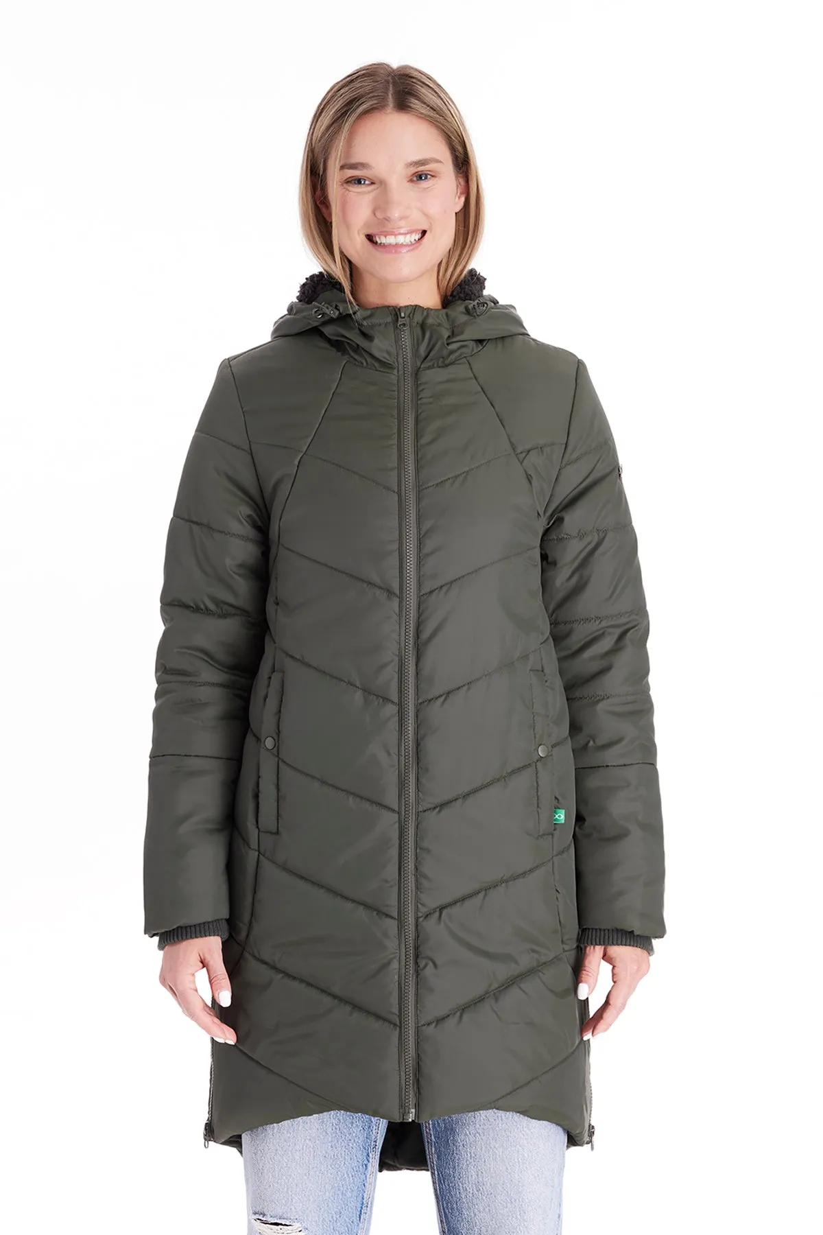 Harper 3 in 1 Maternity Coat Cocoon Mid Thigh