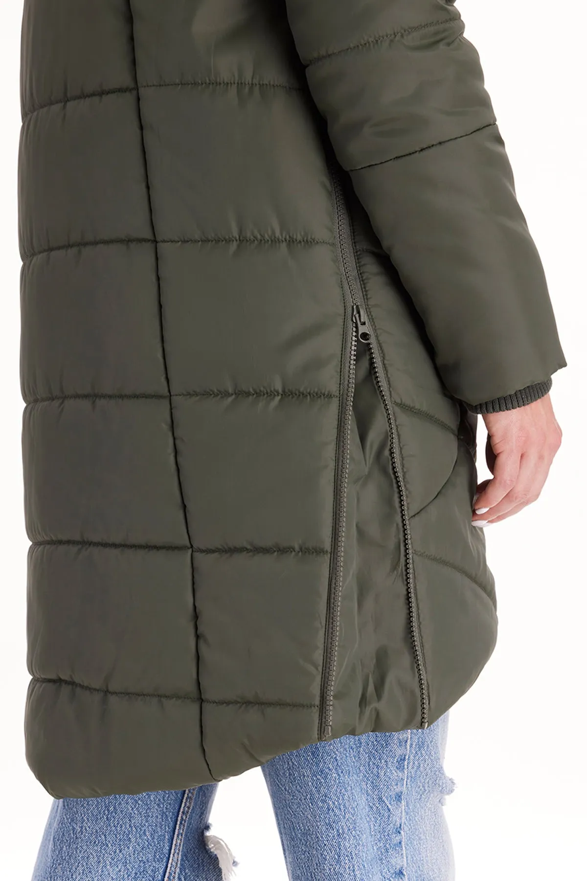 Harper 3 in 1 Maternity Coat Cocoon Mid Thigh