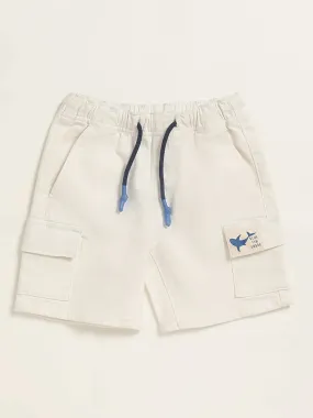 HOP Kids Off White Cargo Shorts