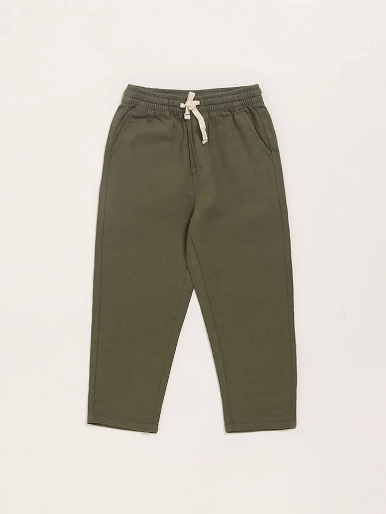 HOP Kids Olive Straight-Leg Pants