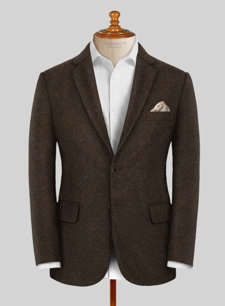 Italian Highlander Dark Brown Tweed Jacket