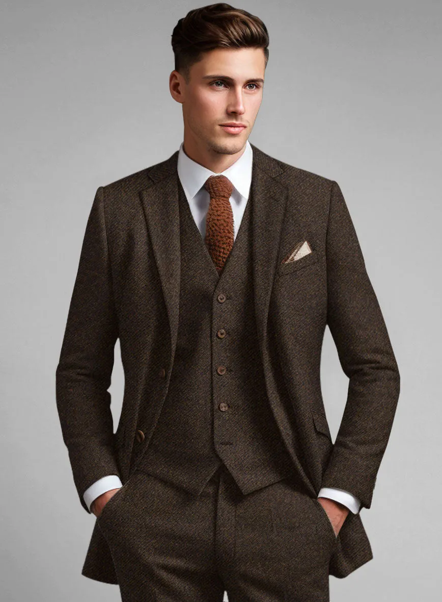 Italian Highlander Dark Brown Tweed Jacket