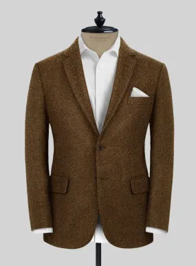 Italian Highlander Mustard Herringbone Tweed Jacket