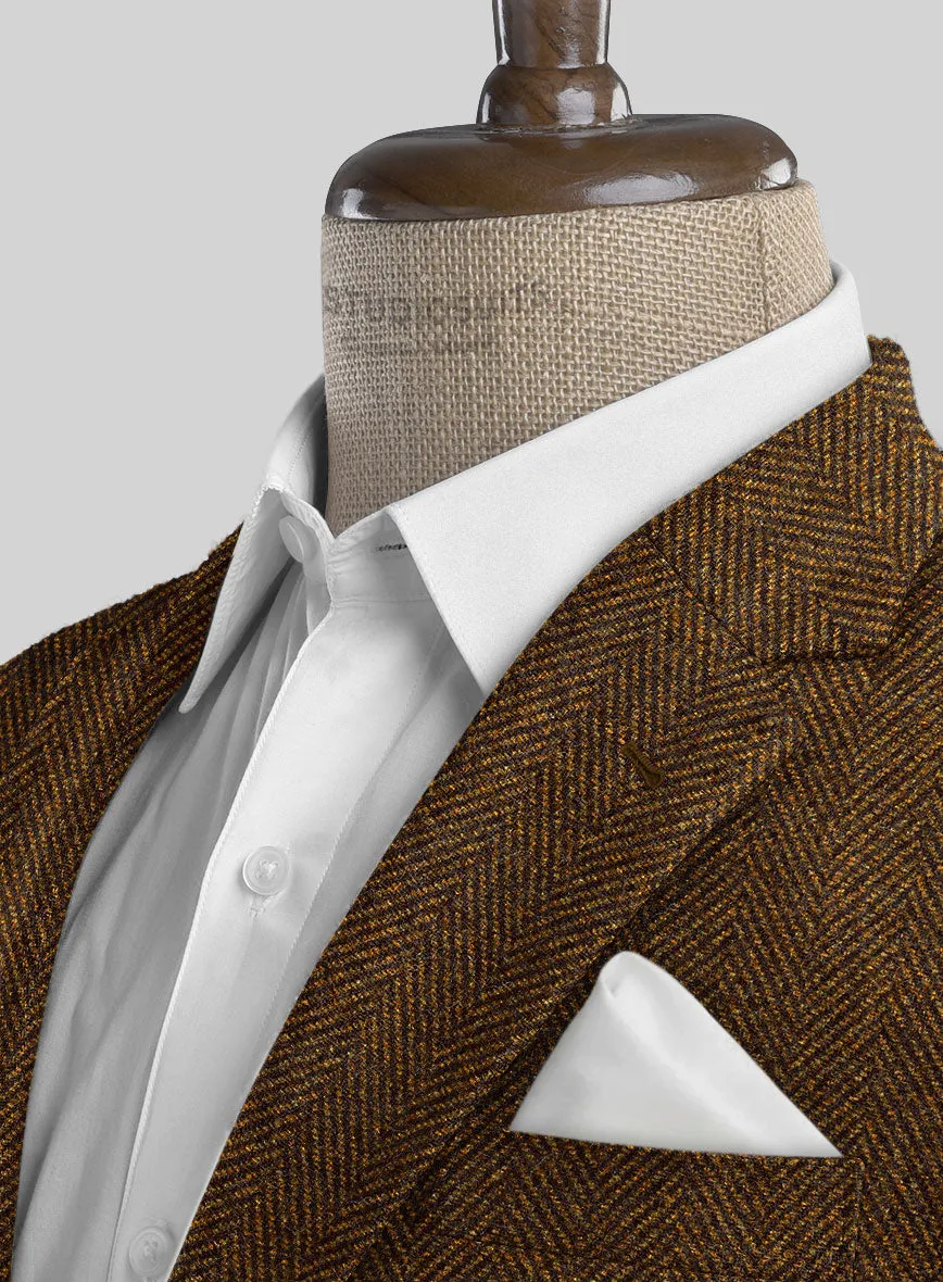 Italian Highlander Mustard Herringbone Tweed Jacket