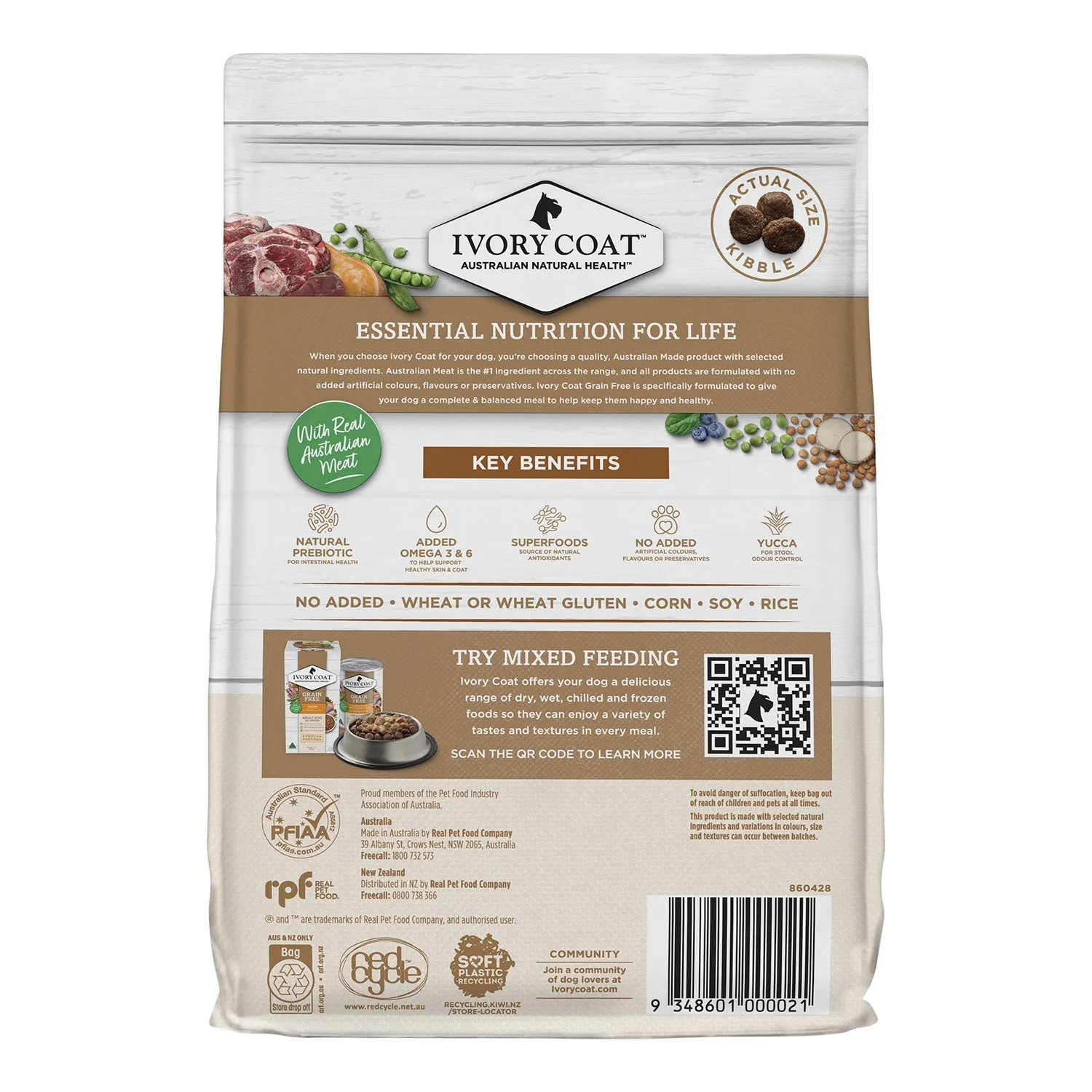 Ivory Coat Grain Free Lamb & Kangaroo Adult Dry Dog Food