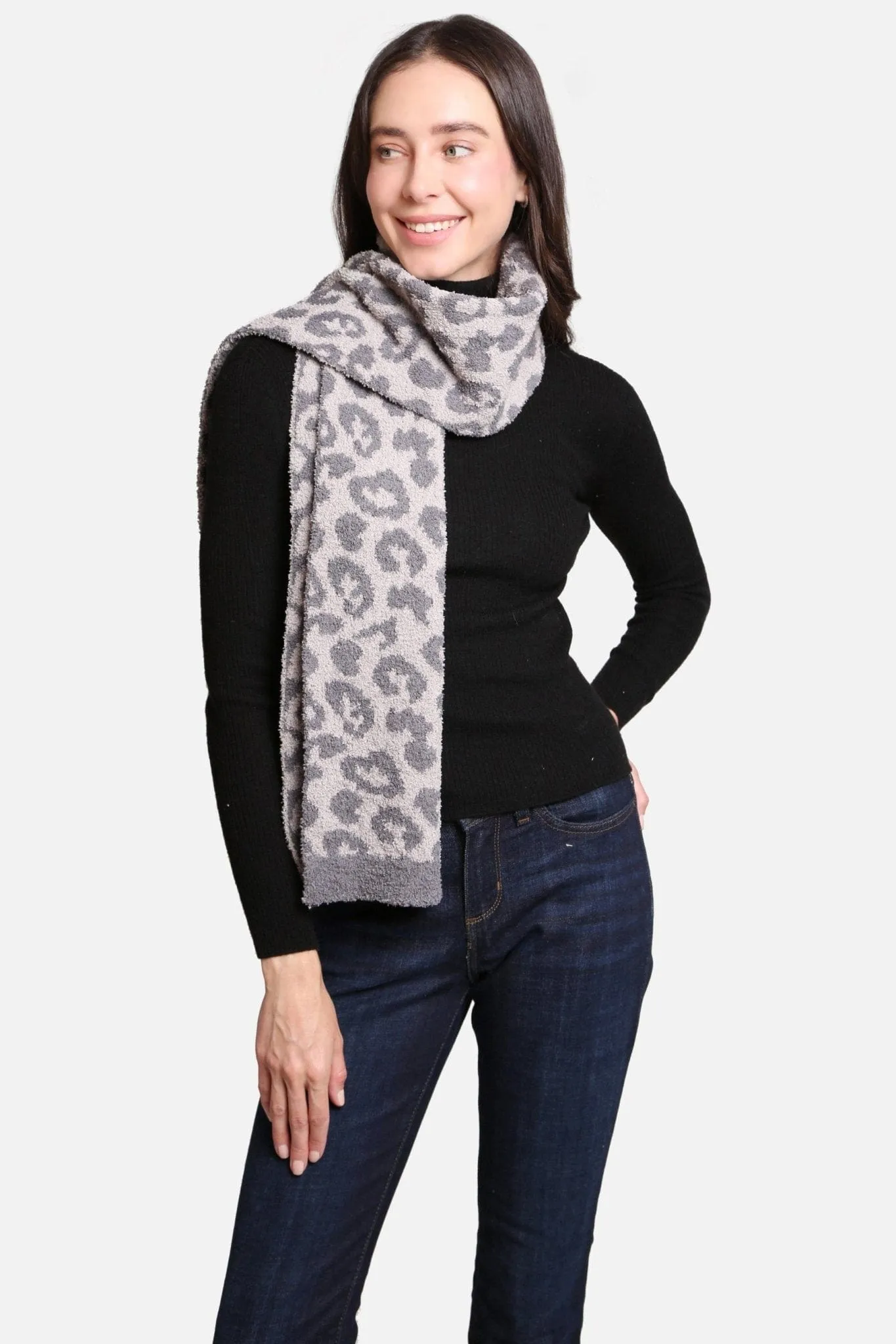 JCL2202 Leopard Super Lux Scarf