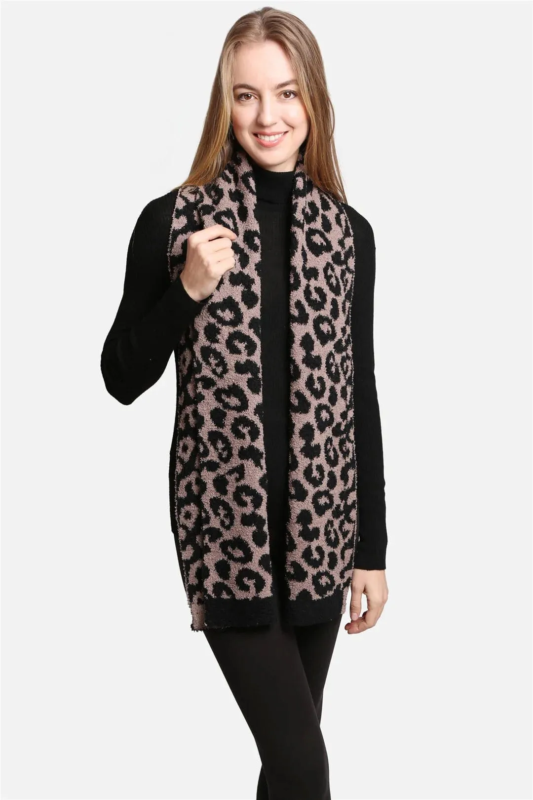 JCL2202 Leopard Super Lux Scarf