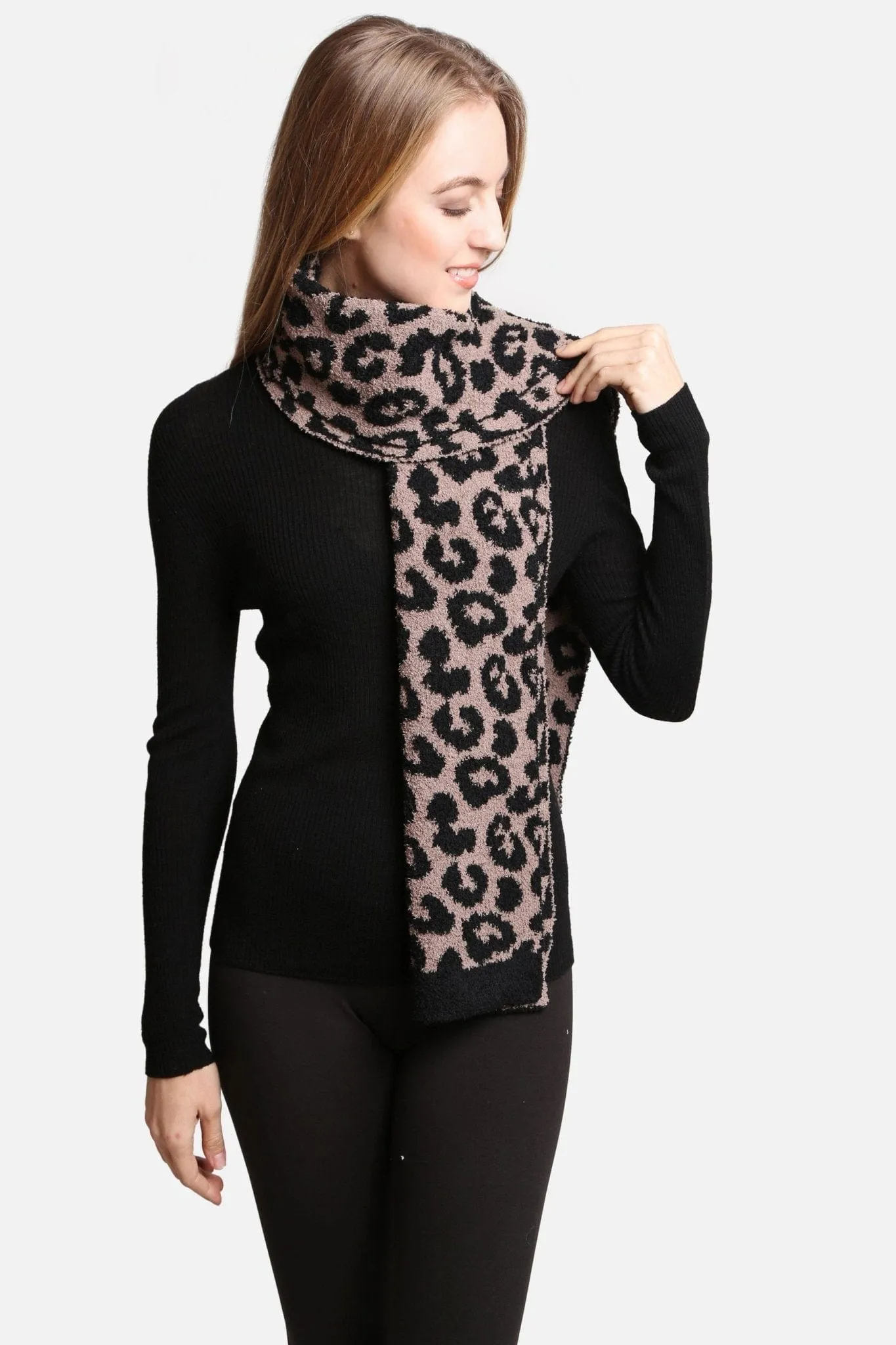 JCL2202 Leopard Super Lux Scarf