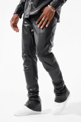 JORDAN CRAIG LEATHER ROSS STACKED - THRILLER PANTS BLACK