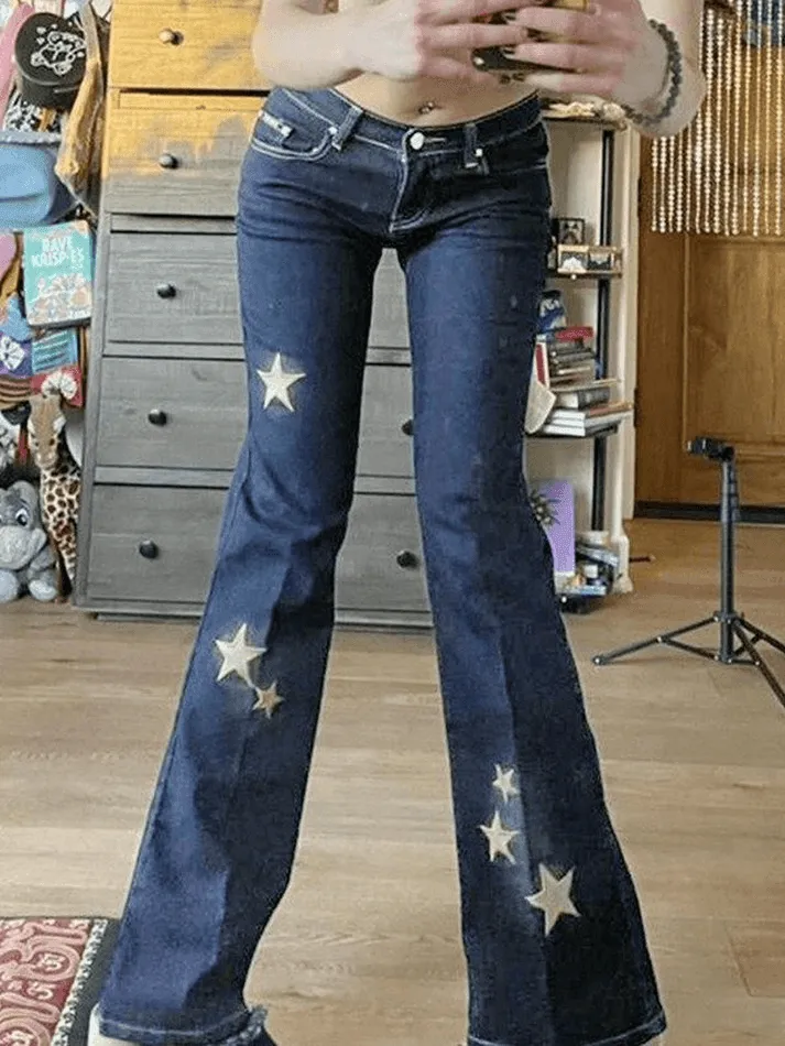 Joskaa Star Embroidered Flare Jeans