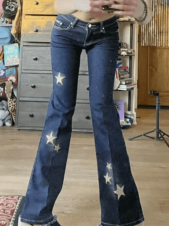 Joskaa Star Embroidered Flare Jeans