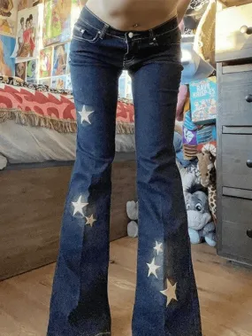 Joskaa Star Embroidered Flare Jeans