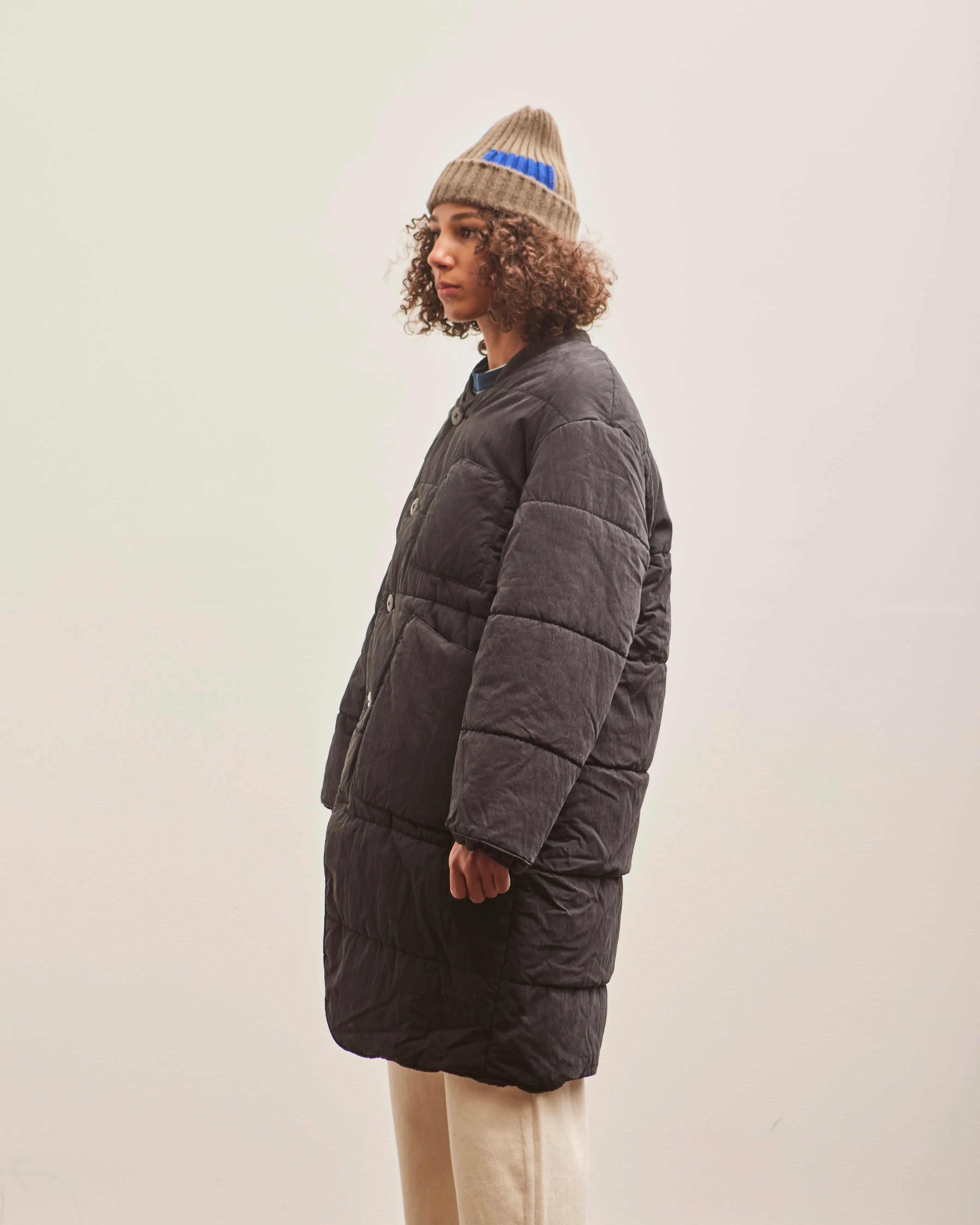 Kapital Ripstop Quilt SAMU Coat, Black