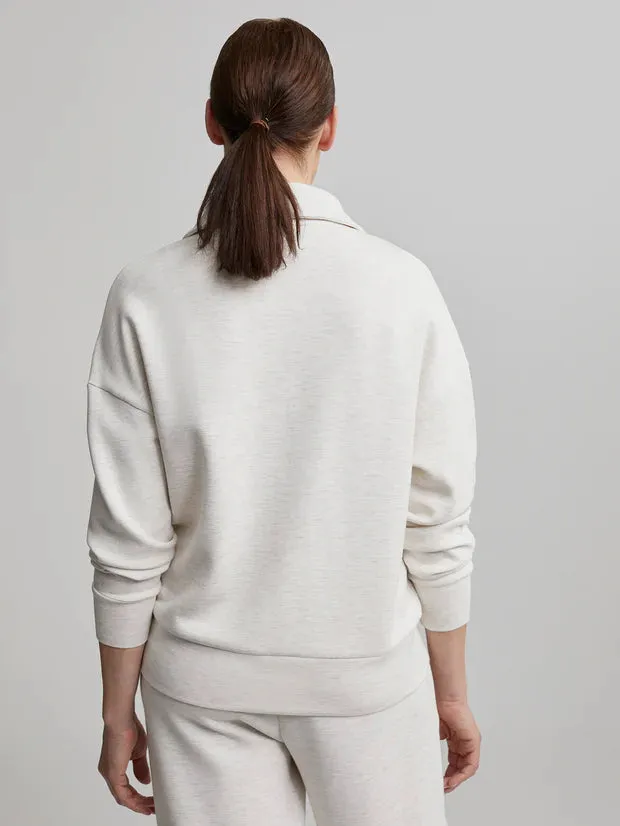 Keller Half Zip Ivory Marl