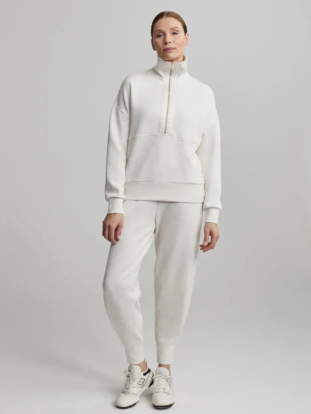 Keller Half Zip Ivory Marl