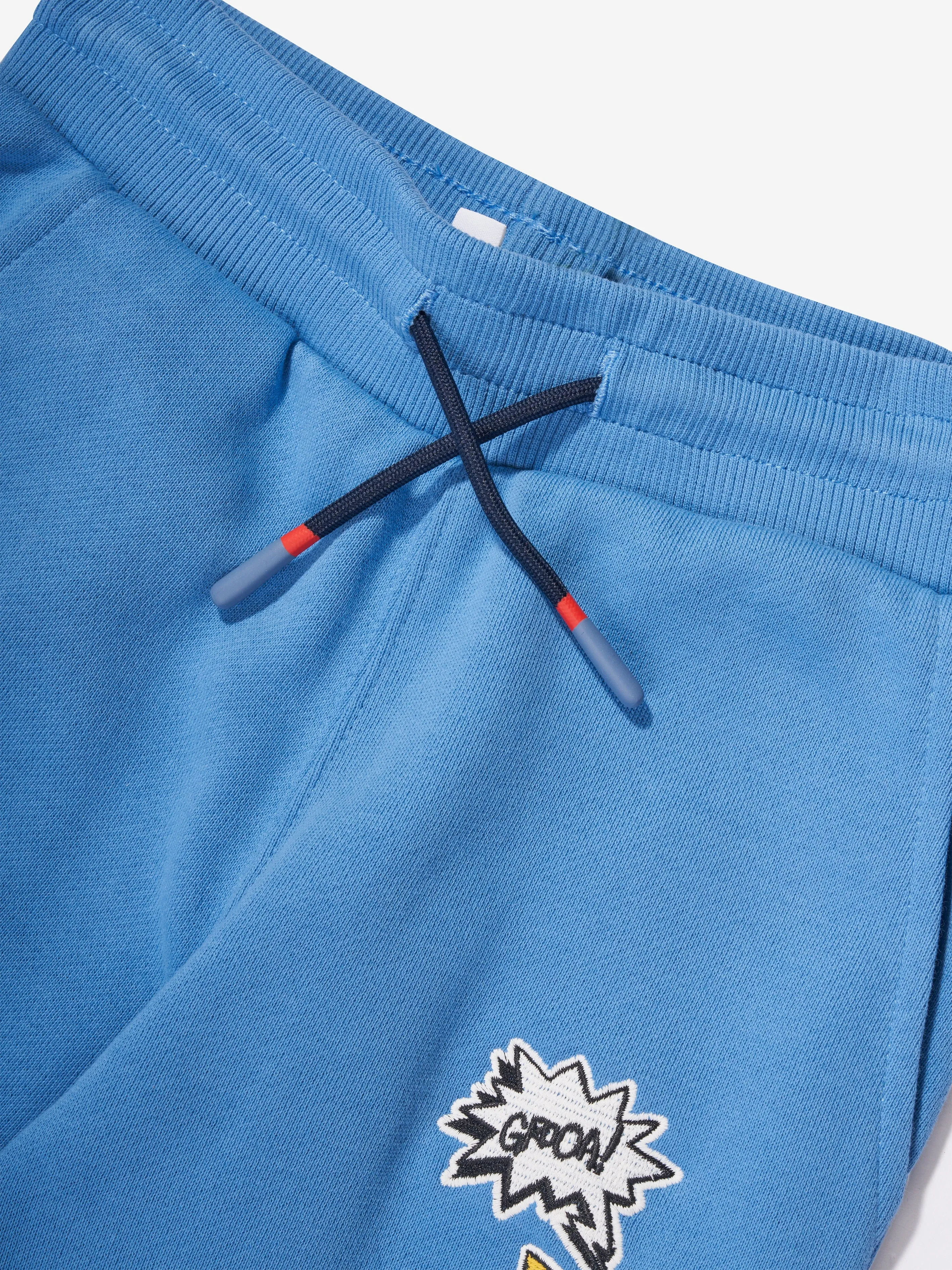 KENZO Boys Tiger Logo Joggers in Blue