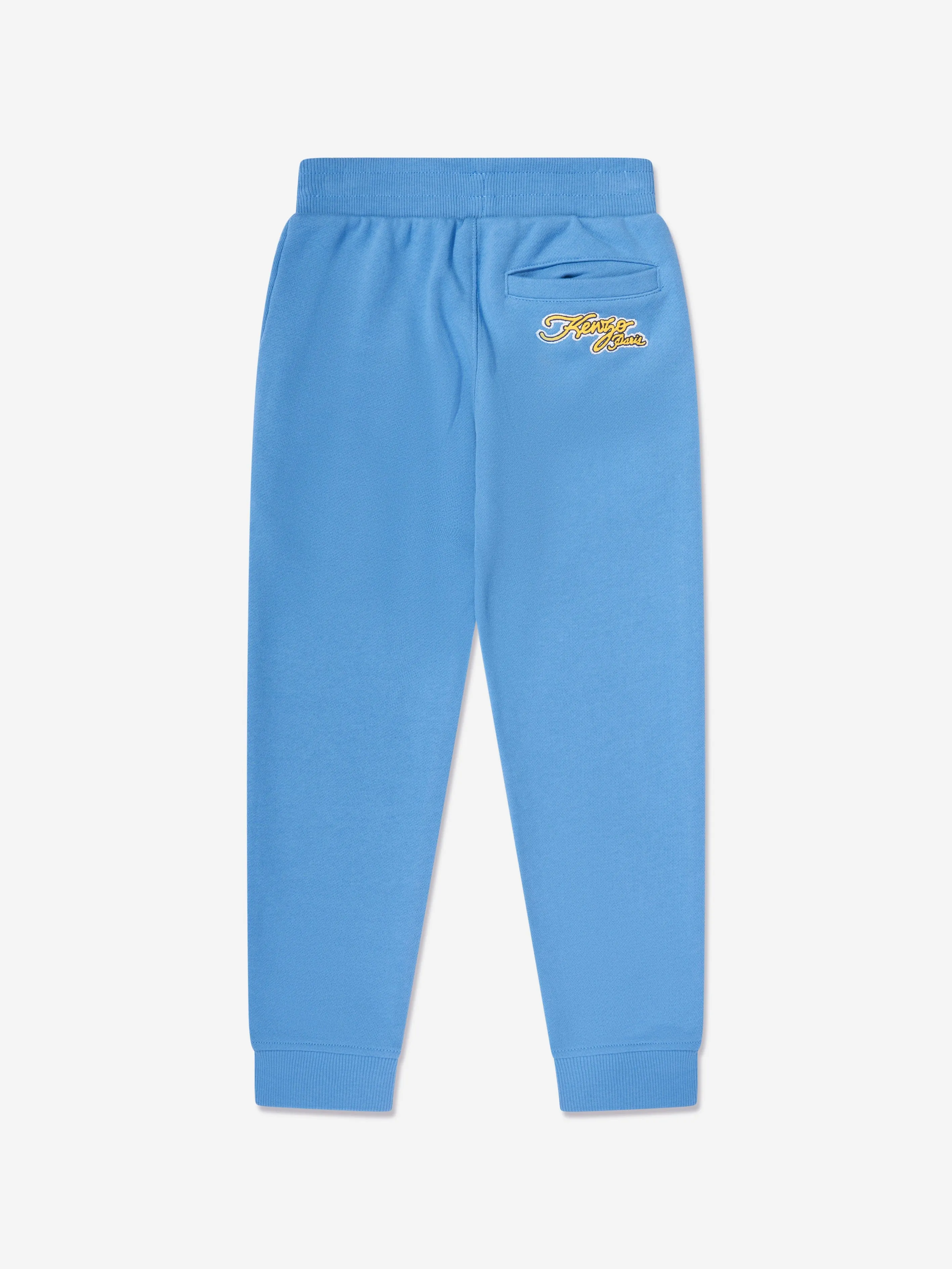 KENZO Boys Tiger Logo Joggers in Blue