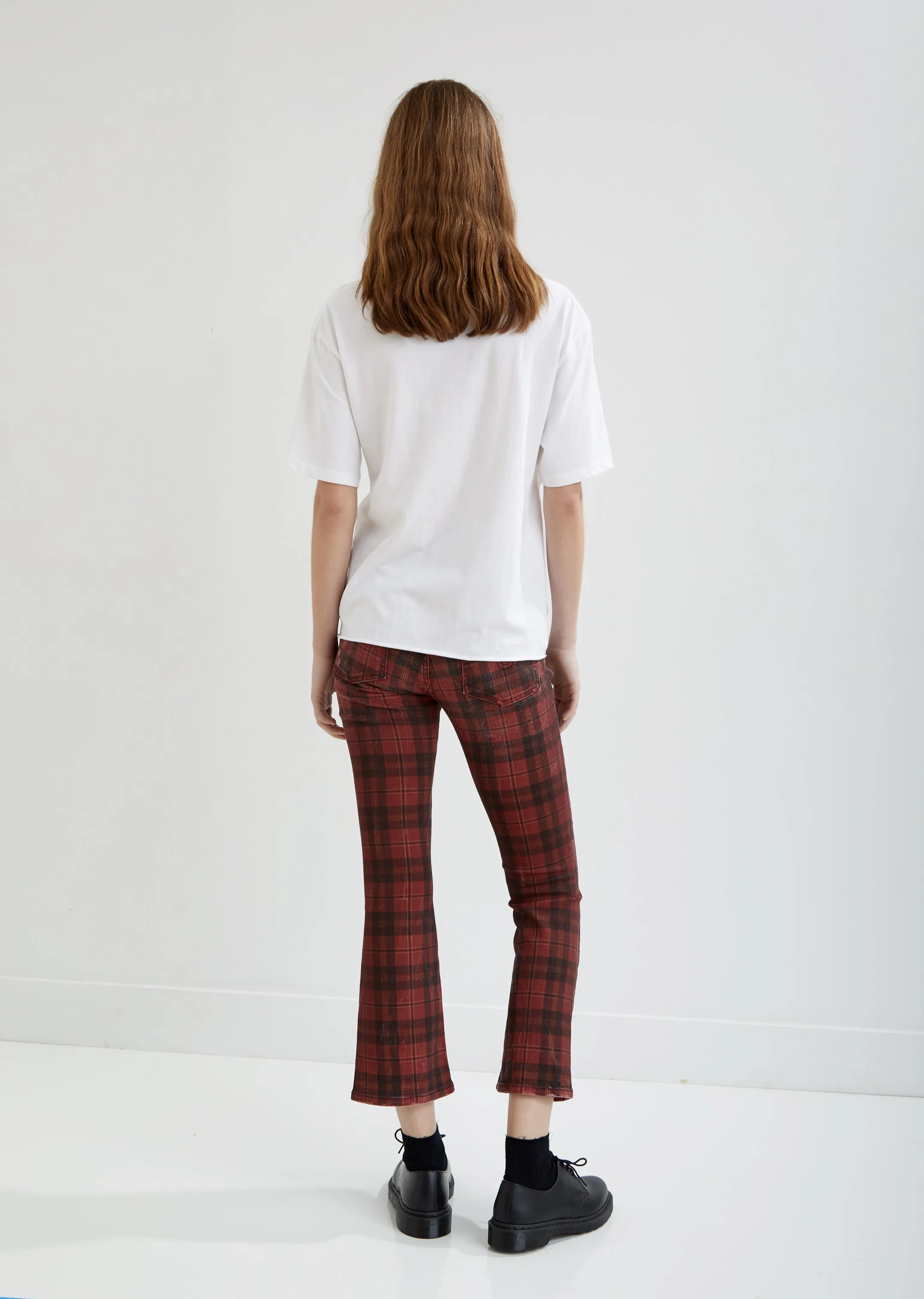 Kick Fit Red Plaid Jeans